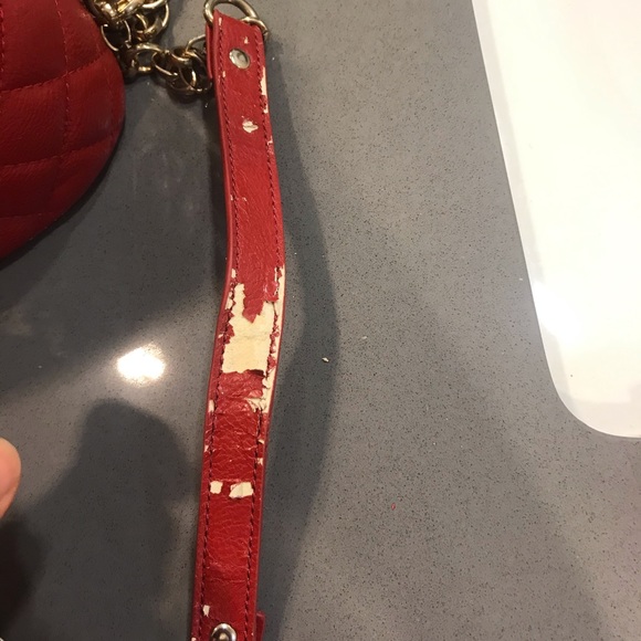 Red & Gold LF Bag with Chain Strap - Picture 4 of 4